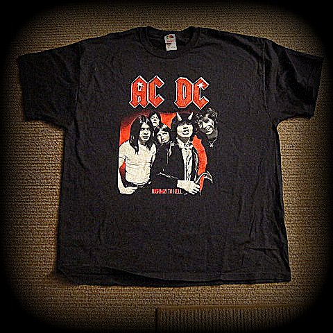 AC/DC - Highway To Hell- Vintage two sided printed T-Shirt